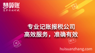 專(zhuān)業(yè)記賬報(bào)稅公司：高效服務(wù)，準(zhǔn)確有效